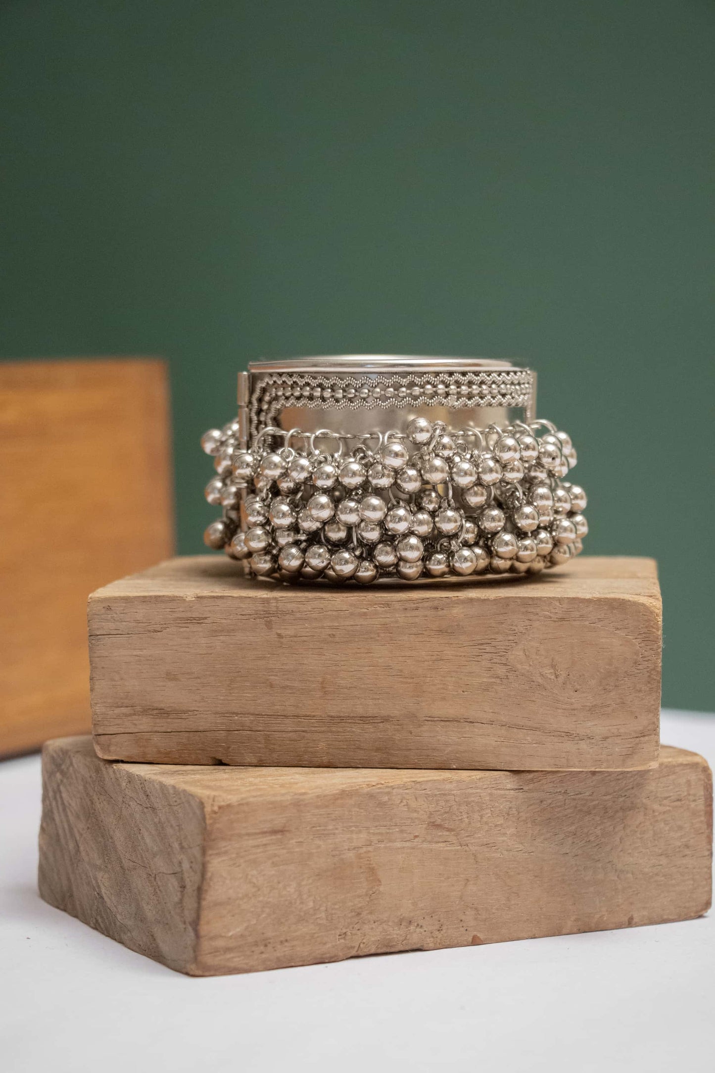 Openable Oxodise Kada with Triple Layered Dangling Beads
