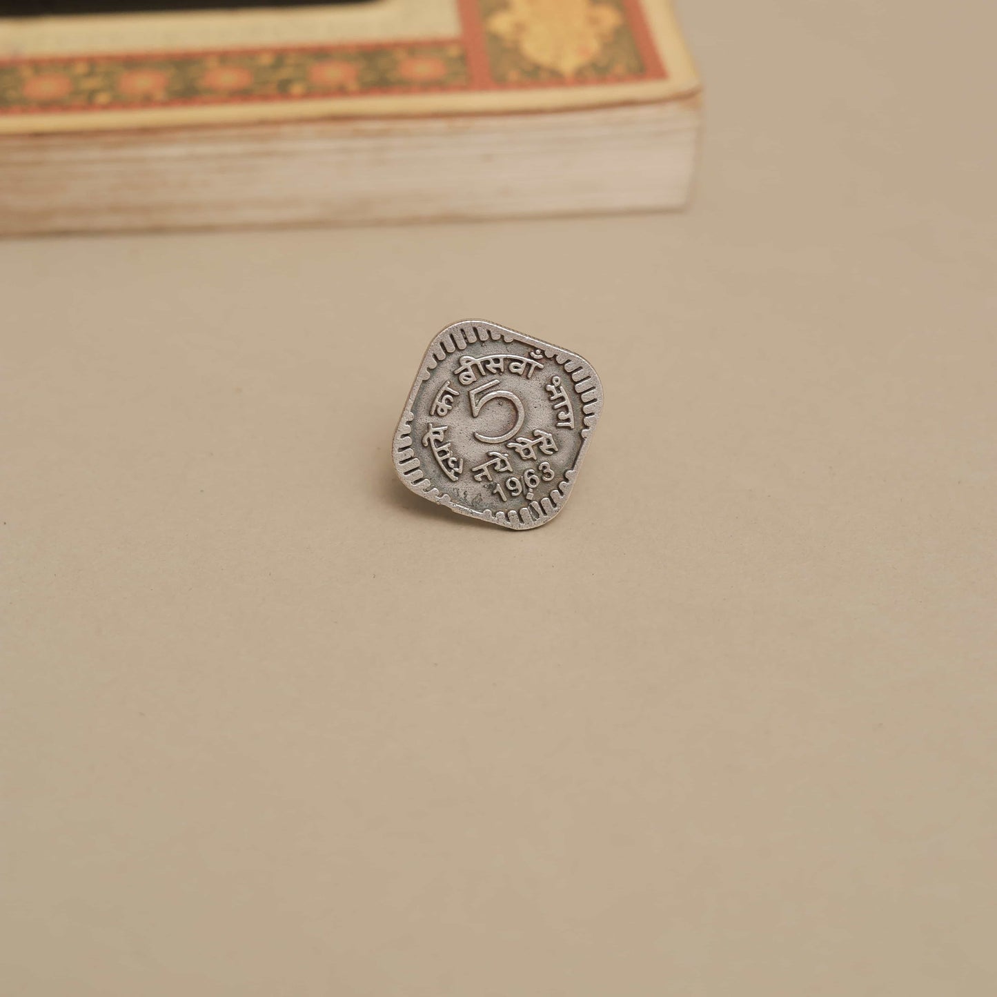 Silver Look-Alike Vintage-Inspired Coin Ring