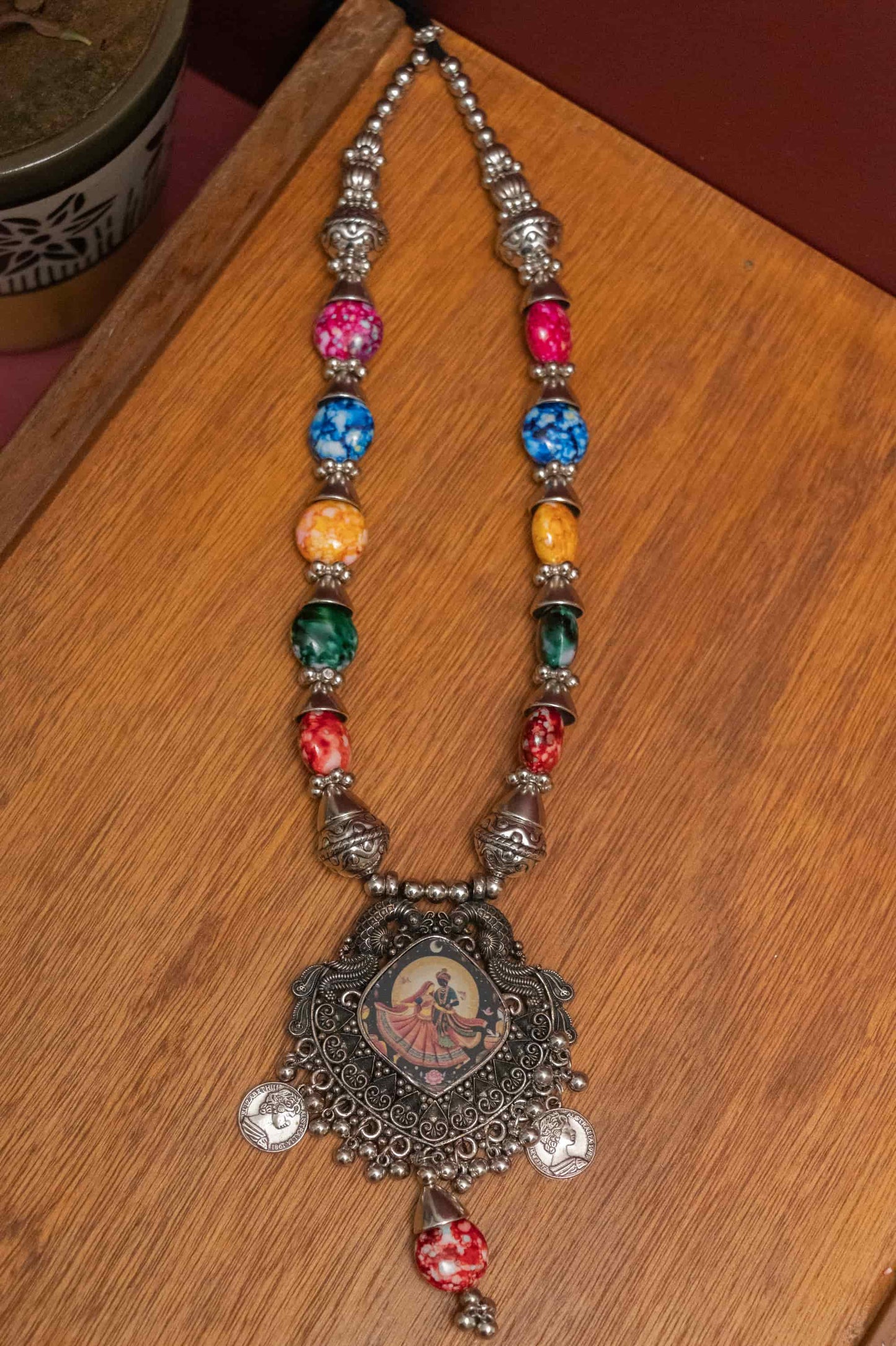 Oxodise Couple Charm with Beads