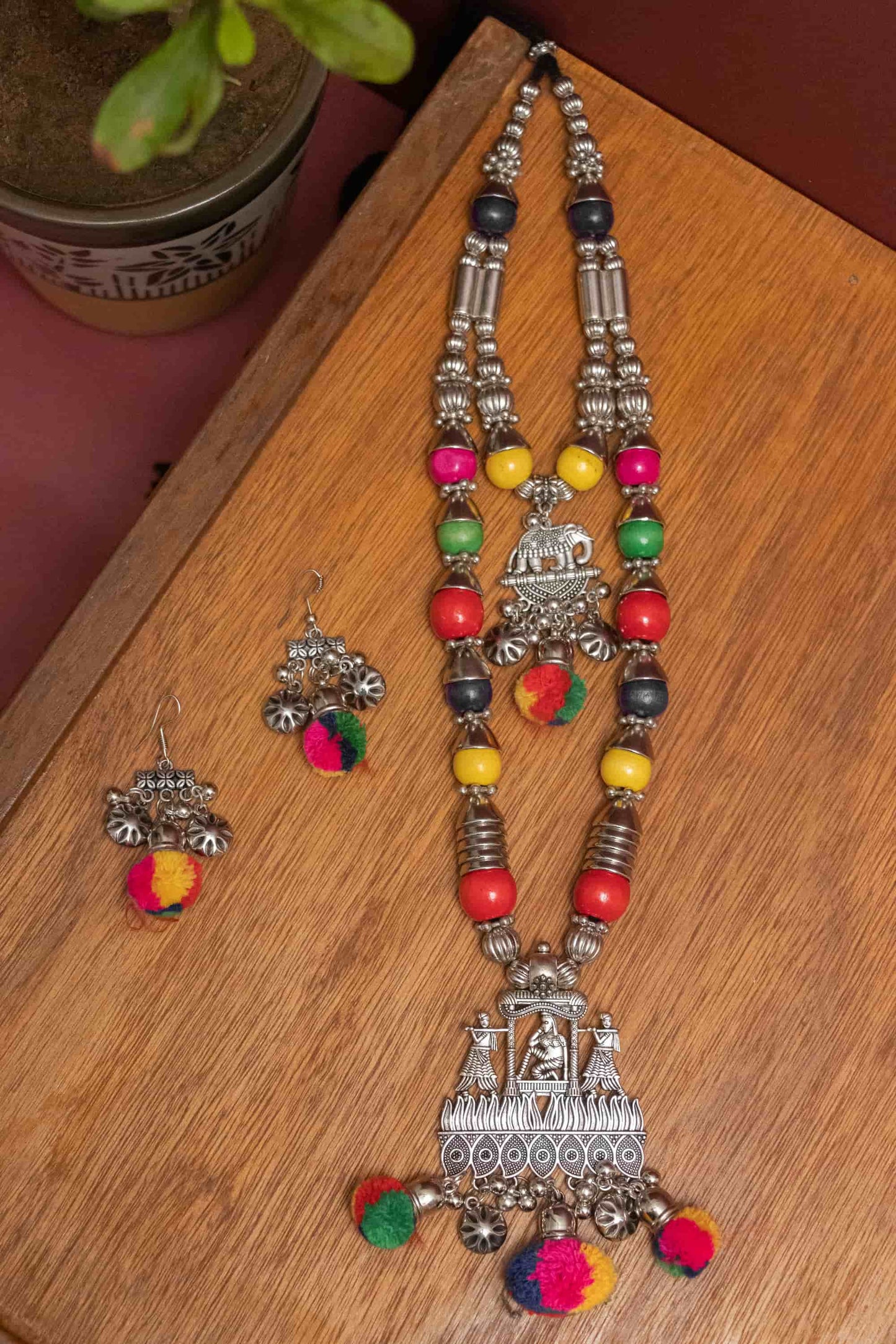 Oxodise Unique Charm with Dangling Pom Poms