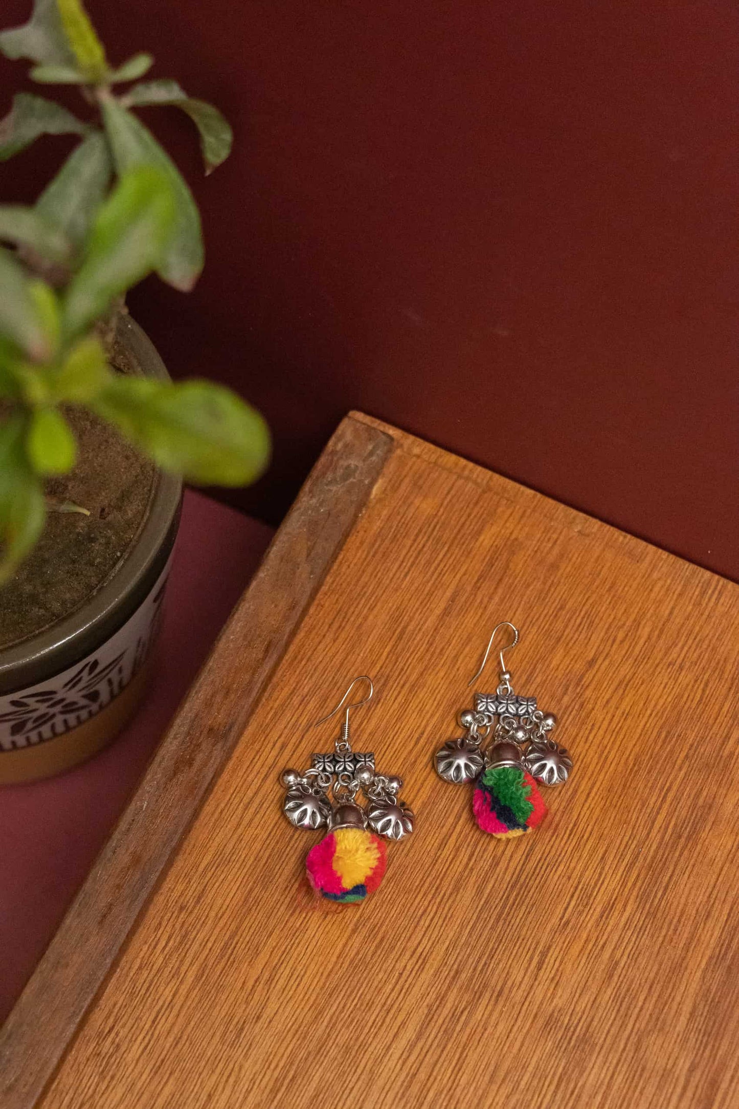 Oxodise Unique Charm with Dangling Pom Poms