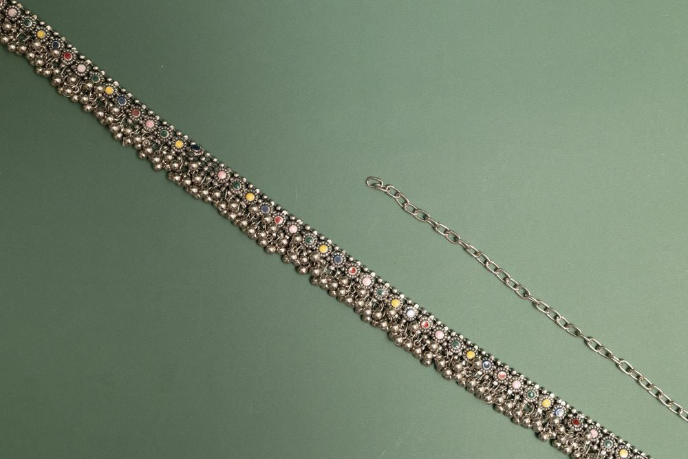 Oxodise Belt with Multicolor Beads