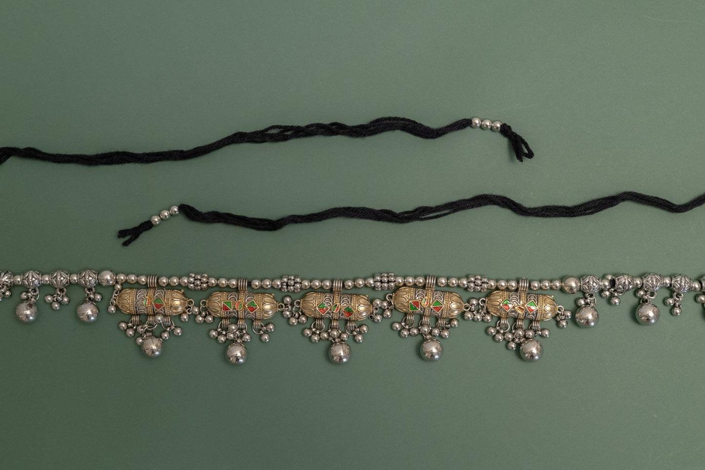 Oxodise Two Tone Belt with Hanging Beads