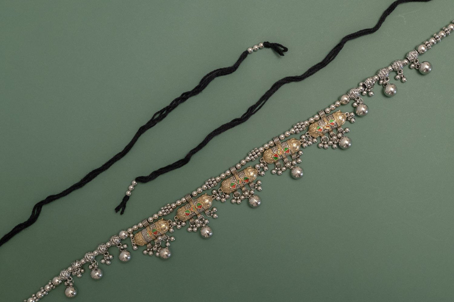 Oxodise Two Tone Belt with Hanging Beads