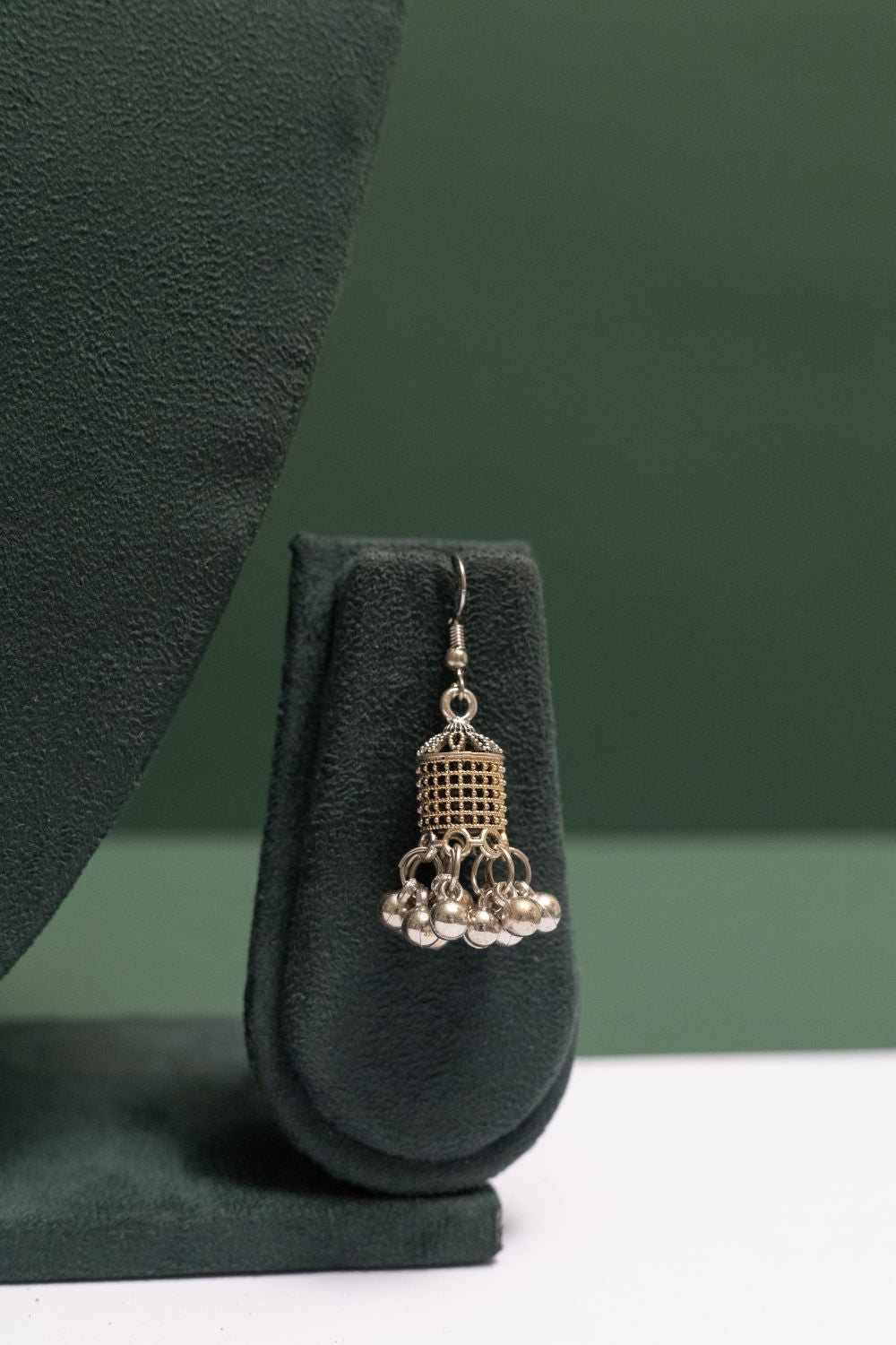 Oxodise Two Tone Multi-Tier Necklace with Dangling Bells