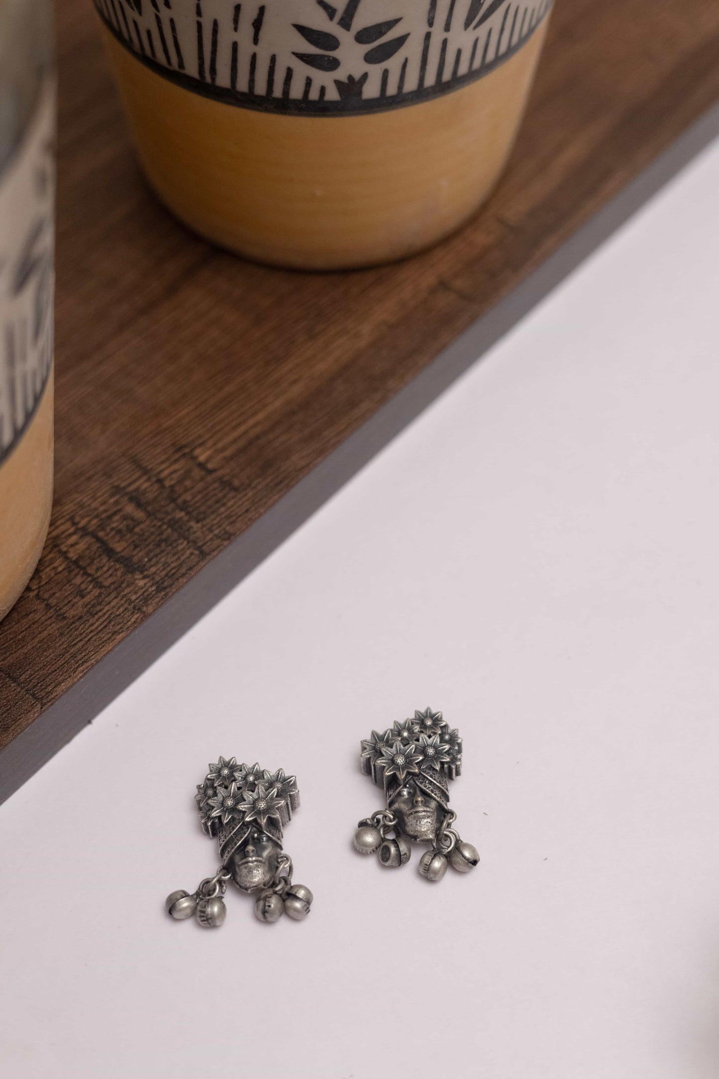 Oxodise Chain Pendant with Ghungroo Detailing & Earrings