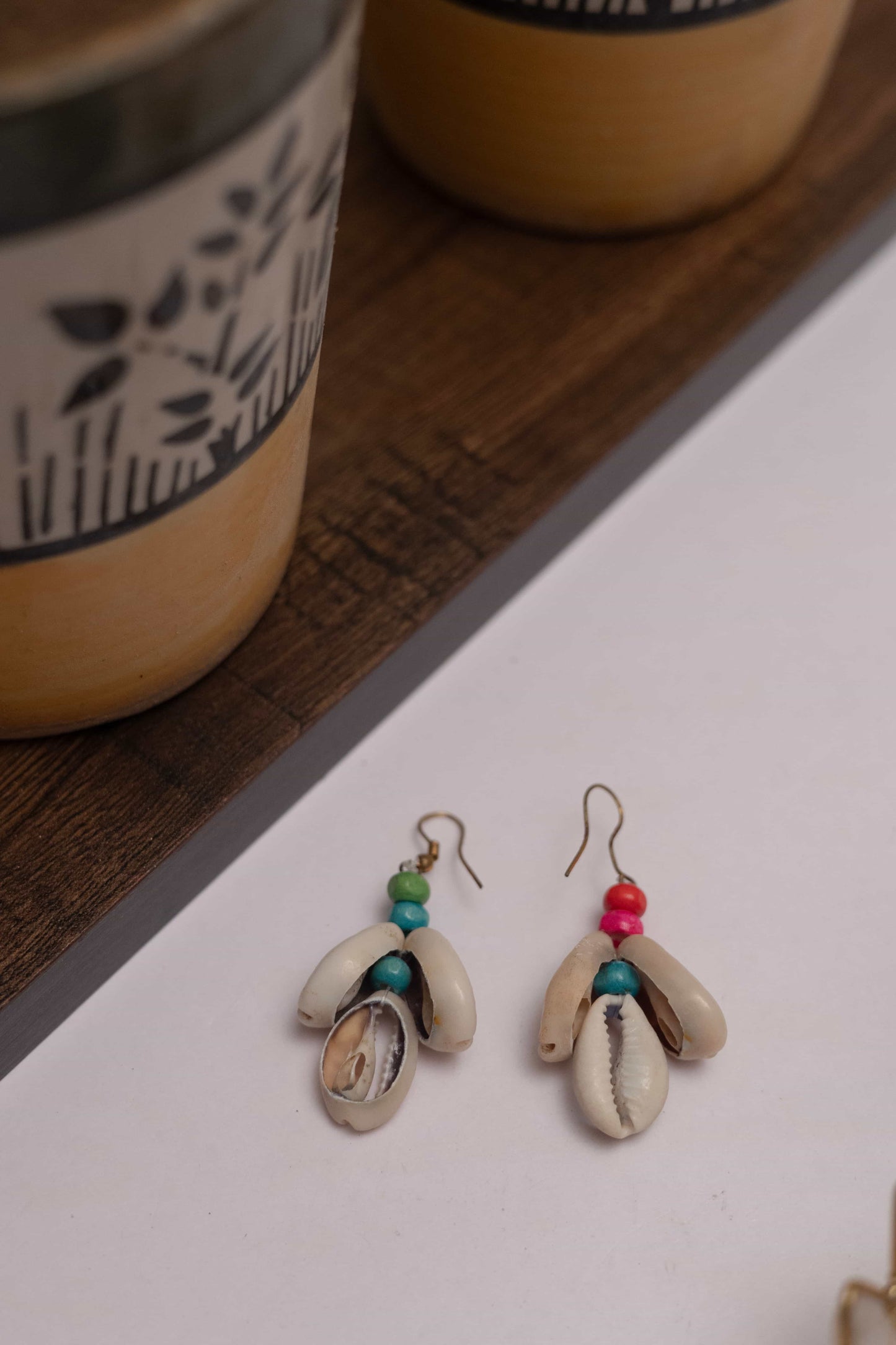 Fabric Necklace with Oval Charm & Dangling Kodi