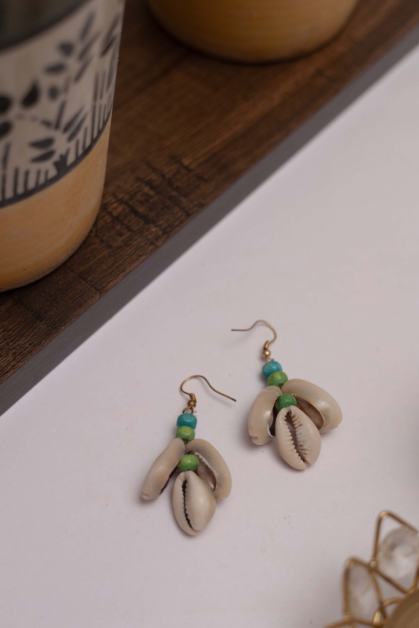 Fabric Necklace with Round Charm & Dangling Kodi