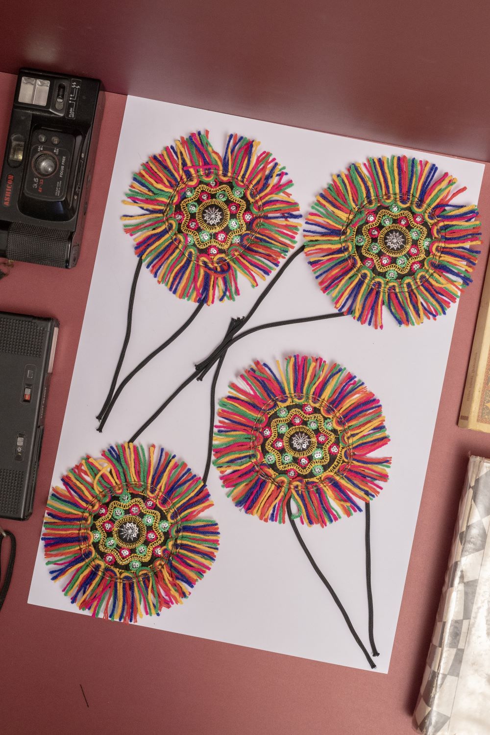 Mirror Fabric Full Set with Kodi & Tassels (2 Panja)