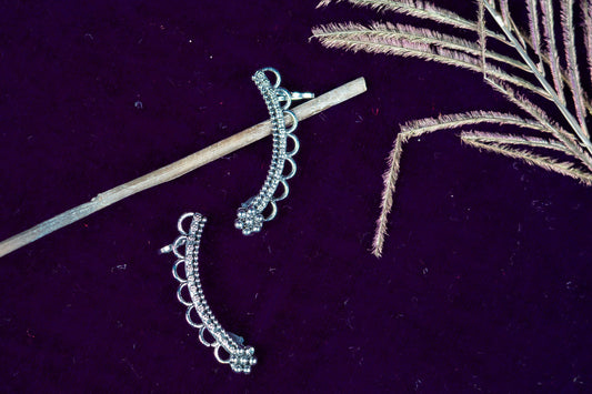 Oxodise Earrings with Beadwork and Petal Motif