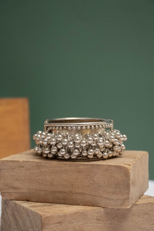 Openable Oxodise Kada with Double Layered Dangling Beads