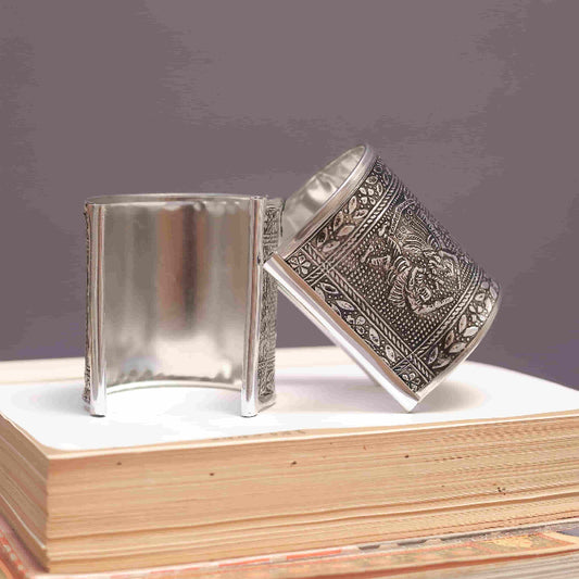 Adjustable Oxodise Heritage Carved Kada