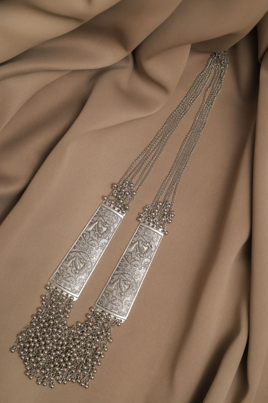 Oxodise Beads Chain Pendant Necklace with Dangling Bells