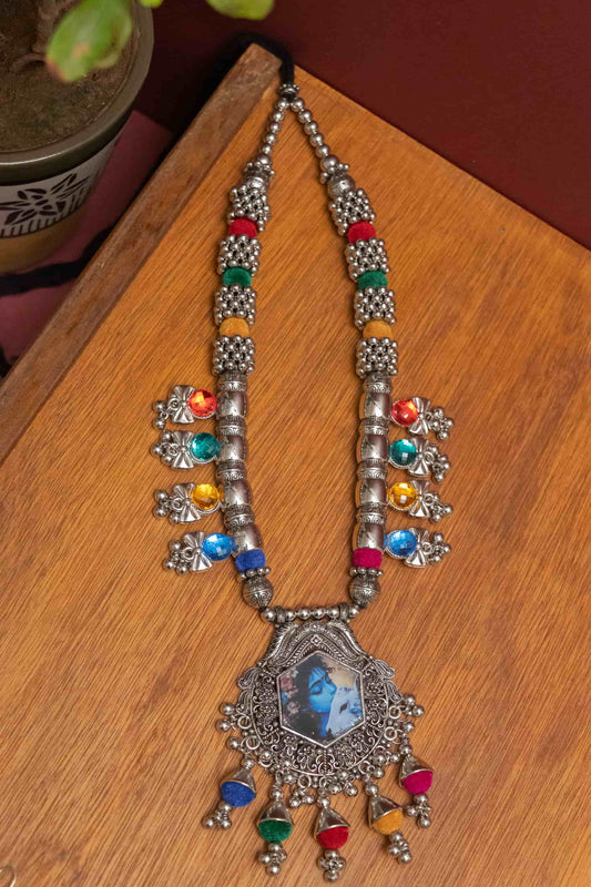 Oxodise Hexagon Krishna Charm with Beads