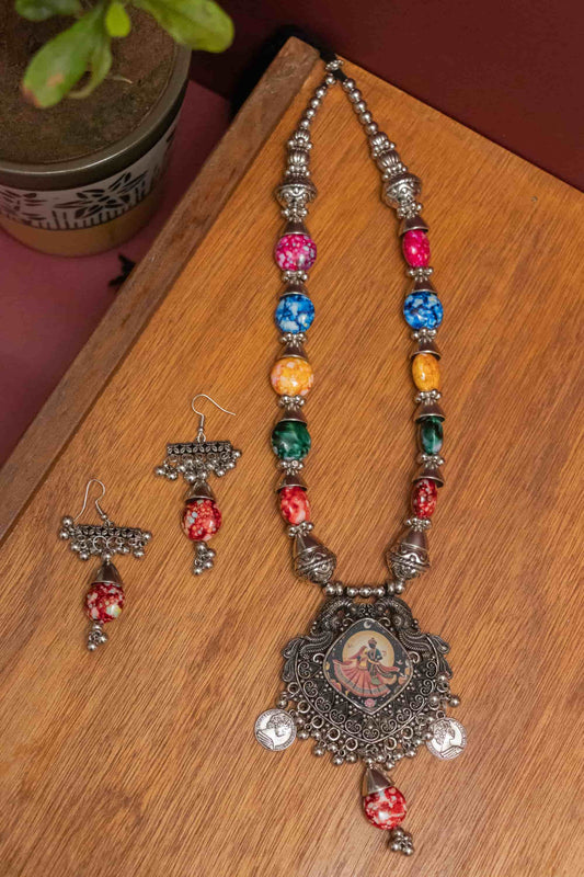 Oxodise Couple Charm with Beads