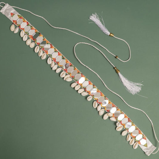 Multicolor Mirror Fabric Kodi Belt (Cowrie Shell Belt)