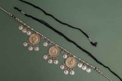 Oxodise Two Tone Belt with Dangling Coins