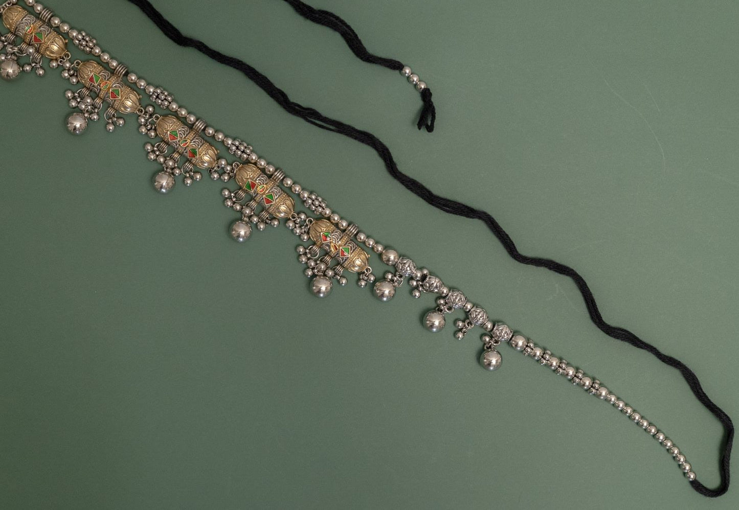 Oxodise Two Tone Belt with Hanging Beads