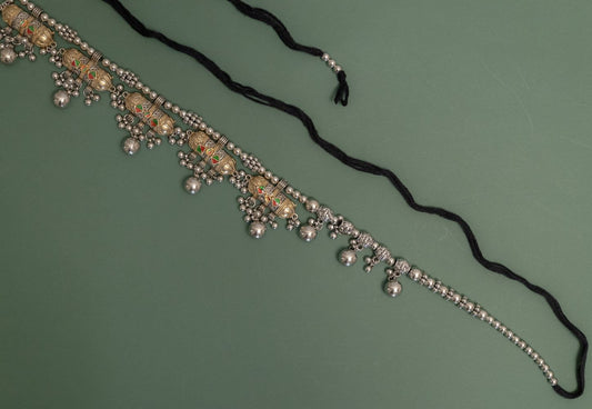 Oxodise Two Tone Belt with Hanging Beads