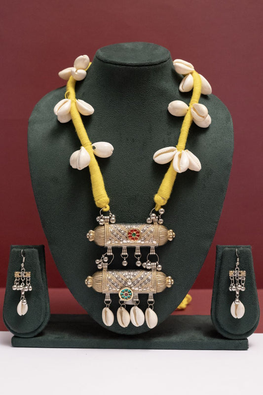 Oxodise Two-Tier Necklace with Multicolor Cabochons & Kodi