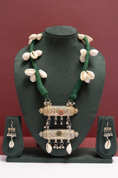 Oxodise Two-Tier Necklace with Multicolor Cabochons & Kodi