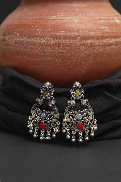 Oxodise Combo Multi Choker Necklace with Hanging Beads
