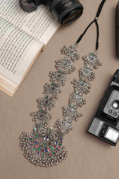 Oxodise Vibrant Meena Necklace with Detailed Beads