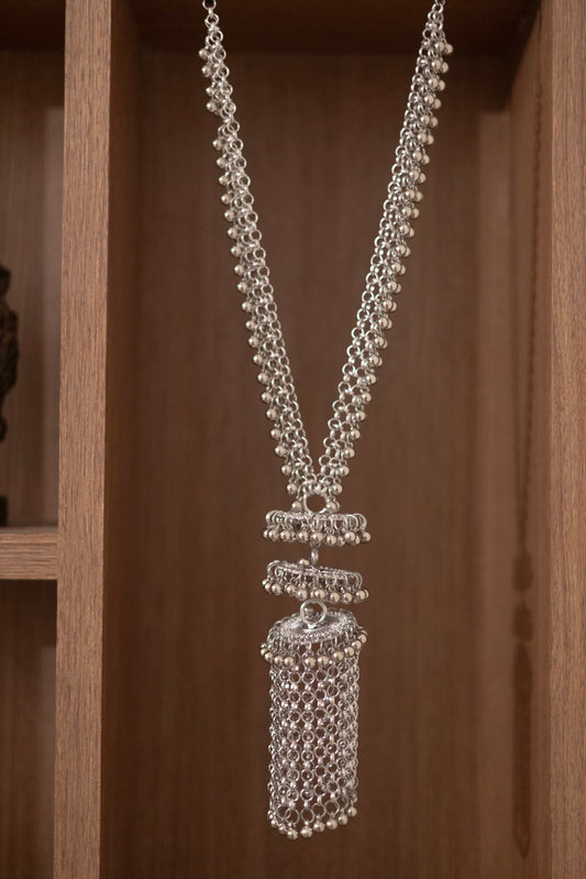 Silver Look-Alike Long Necklace