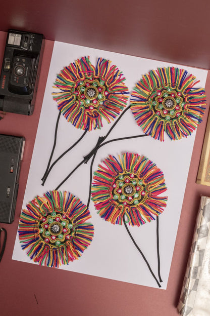 Mirror Fabric Full Set with Kodi & Tassels (2 Panja)