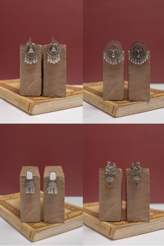 Oxodise Earrings (Pack Of 4)