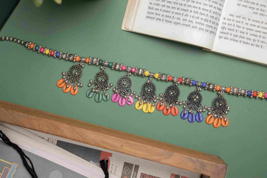 Oxodise Belt with Dangling Charms & Colorful Kodi (Cowrie Shells)